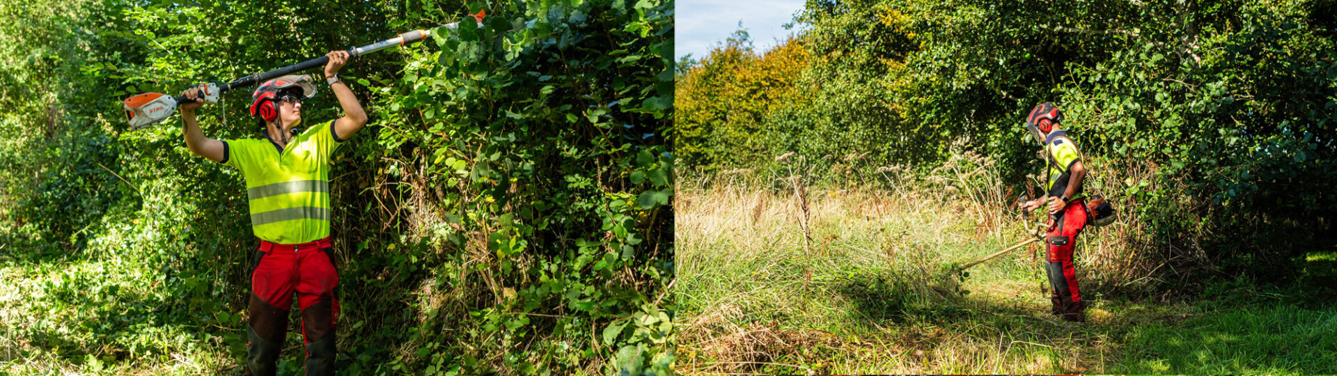 Josh Husband in action - Grounds and maintenance clearance