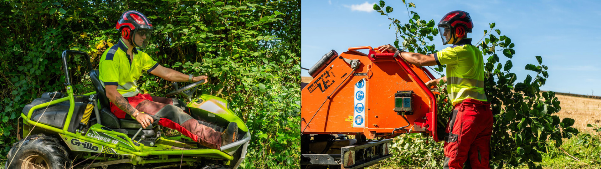 Josh Husband in action - Grounds and maintenance clearance